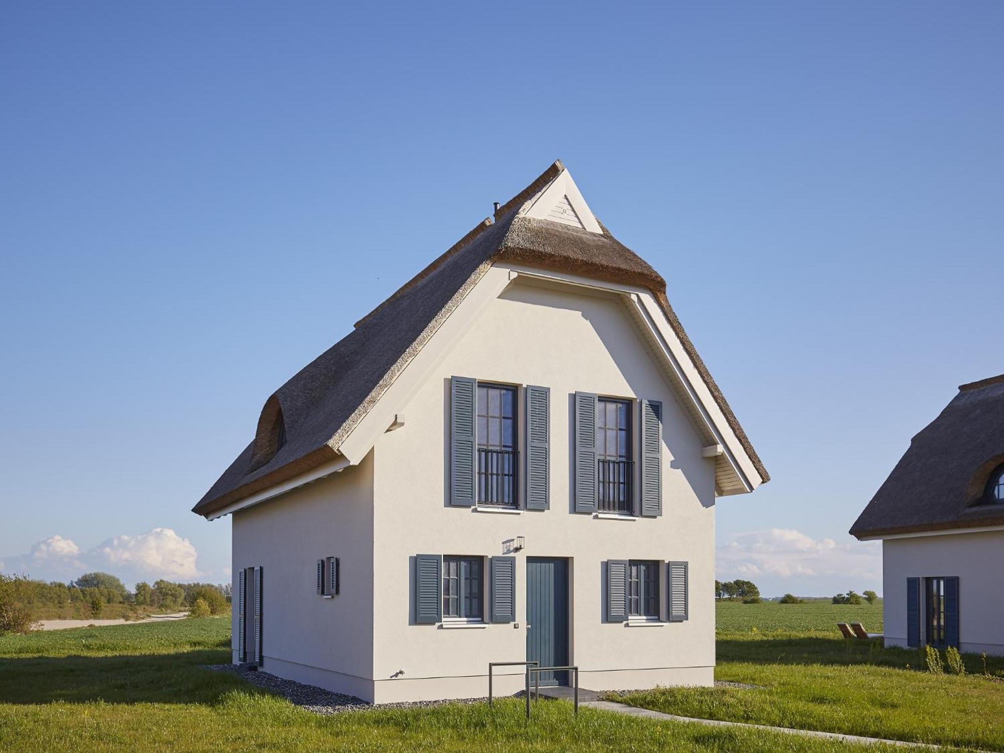 Reetland Am Meer - Luxus Reetdachvilla Mit 3 Schlafzimmern, Sauna Und Kamin F12 Dranske Esterno foto