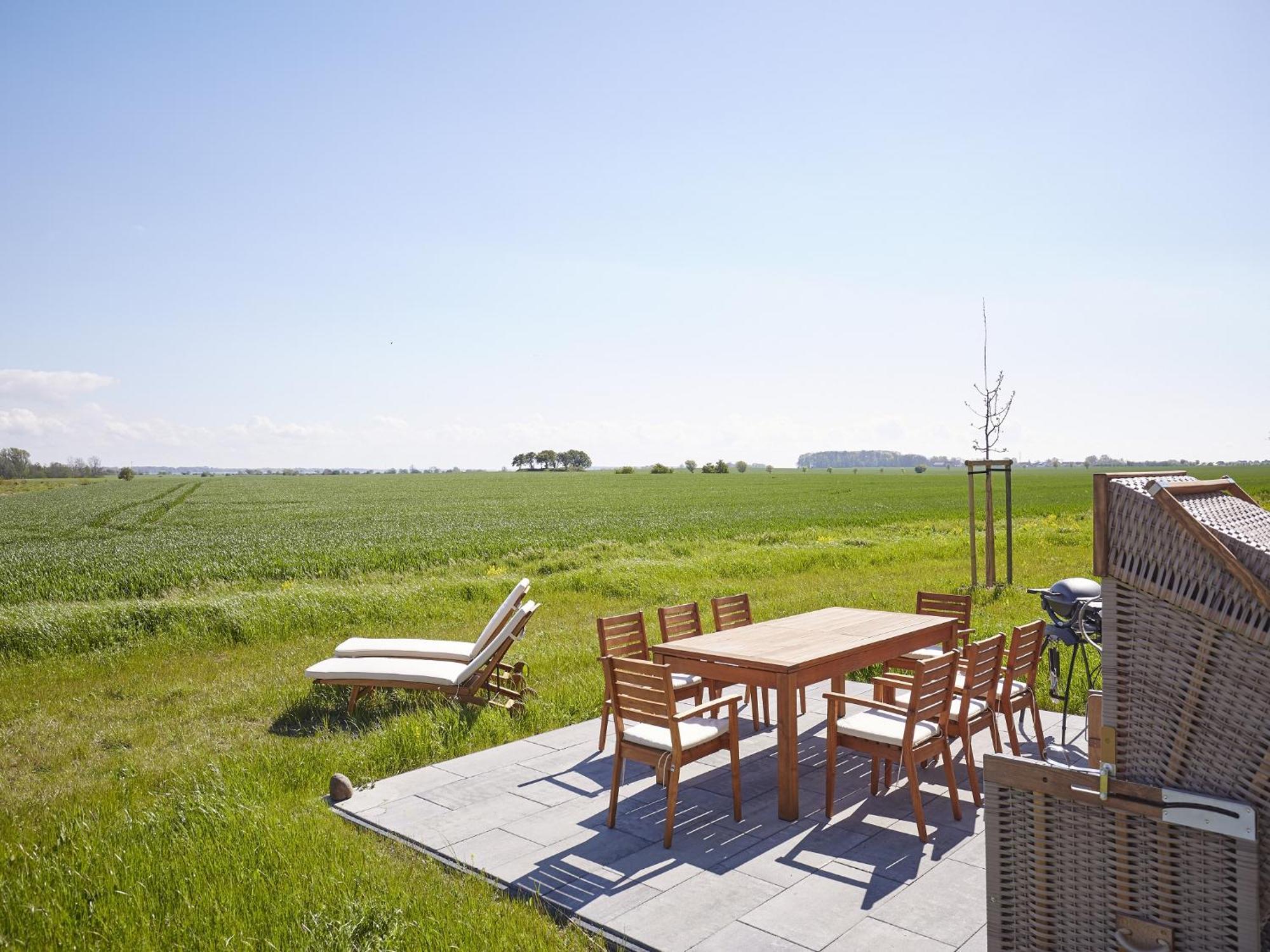 Reetland Am Meer - Luxus Reetdachvilla Mit 3 Schlafzimmern, Sauna Und Kamin F12 Dranske Esterno foto